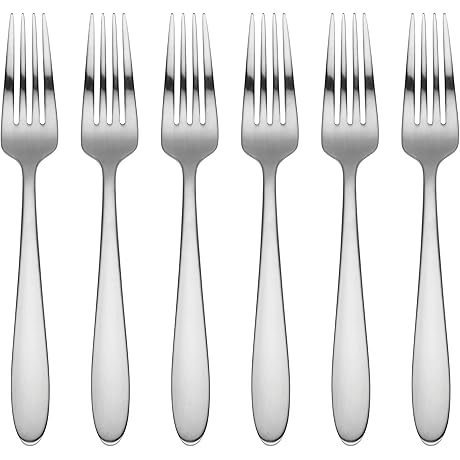 Oneida Vale Set of 6 Stainless Steel Salad Forks
