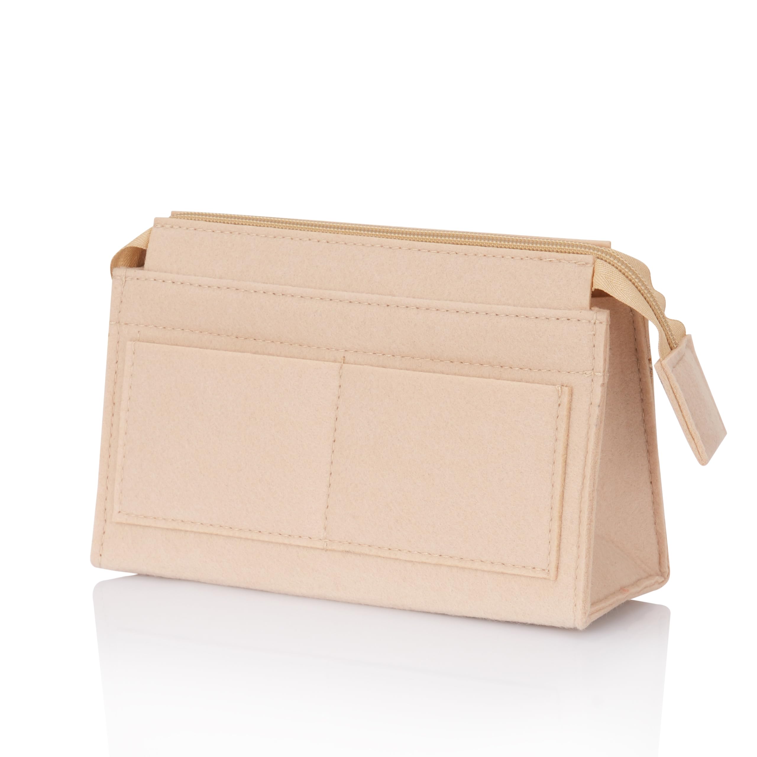IHIGOGOFA Bag Organiser Insert for Longchamp Le Pliage, Handbag Organiser Insert Large with Zipper and Multi-Pocket Bag Wallet Insert Organizer for Women Tote Bag