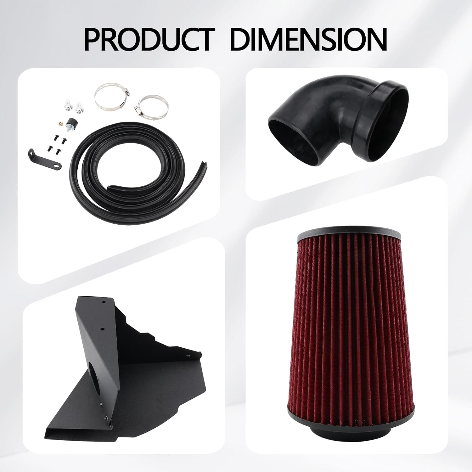 Cold Air Intake Kit Compatible with 2013-2016 Audi A4 A5 2.0T Cold Air Intake System Heat Shield
