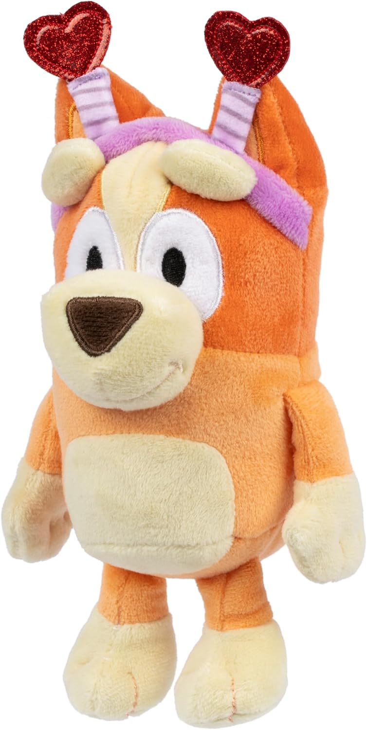 Bluey 2-Pack Smoochy Kiss Valentine’s Day Plush Bingo. 2 Episode-Themed Figures with Moving Arms & Love Letter Accessory, 2.5-3" Poseable Toys for Kids. Recreate Moments from The Show. - Image 8