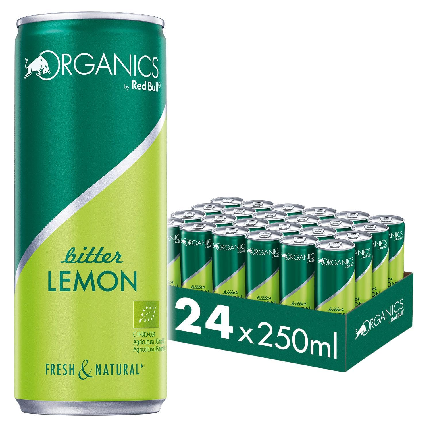 Organics By Red Bull, Gusto Bitter Lemon BIO, 250 ml (24 lattine)