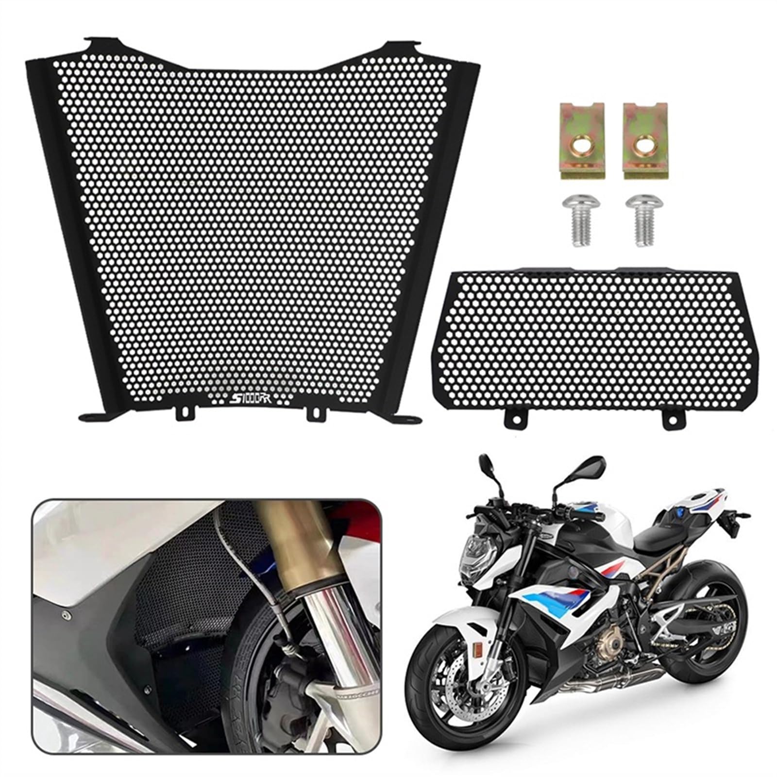 Protezione for radiatore Moto, Protezione for griglia di Raffreddamento, Compatibile con BMW S1000RR S1000R M1000RR M1000R 2019 2021 2022 2023 2024