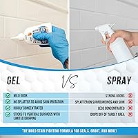 Vista 11 de ACTIVE Limpiador de gel removedor de manchas de moho, limpiador de manchas de alta resistencia para carga frontal, sello de lavadora, lechada