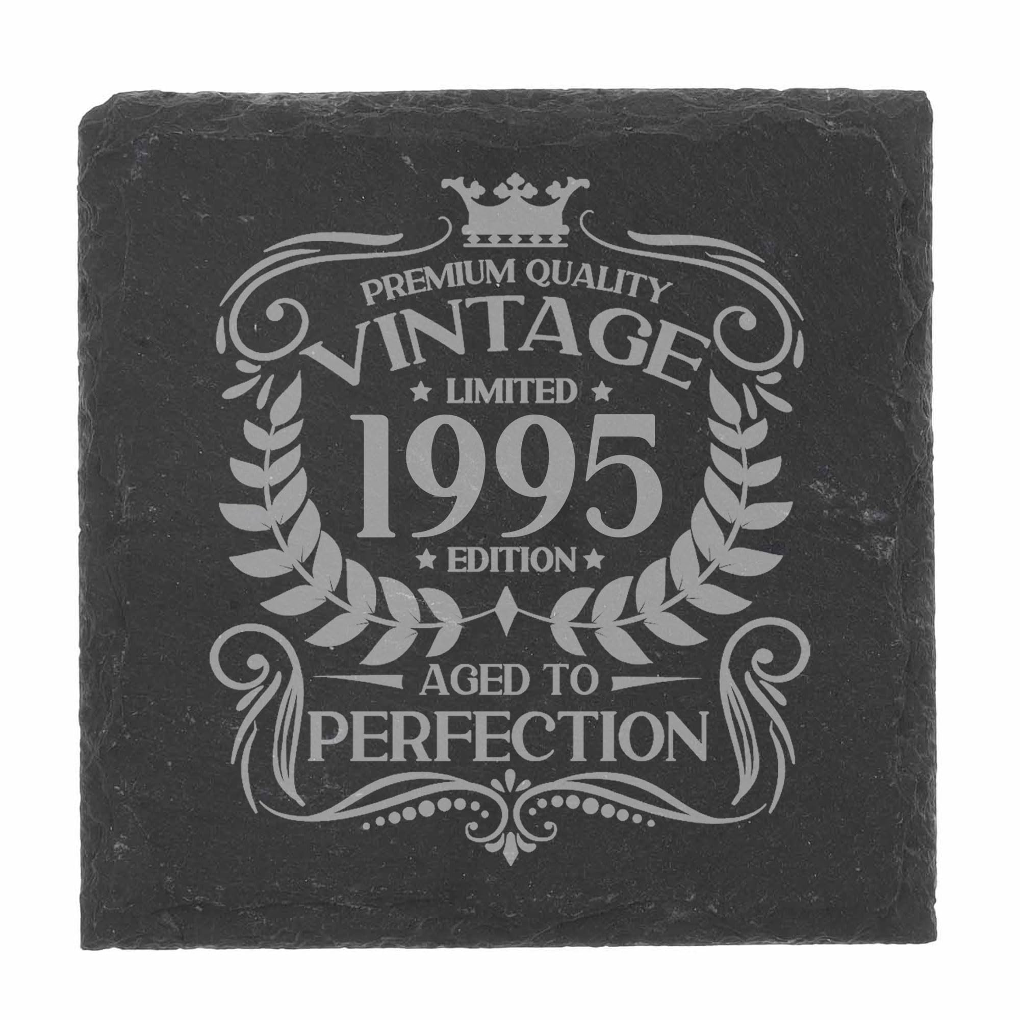 80th Birthday Gift for Men Vintage 1946 Aged to Perfection Engraved Slate Coaster Present for 80 Year Old Etched Natural Slate Placemat (Round Slate) — view 88