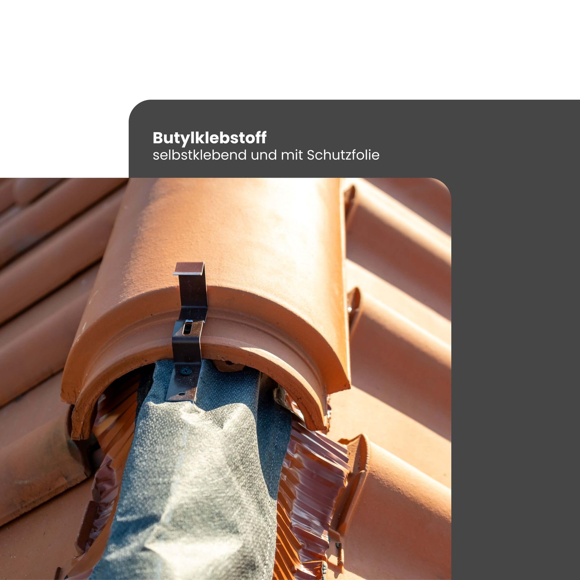 Firstband Kupfer - 230mm x 5m Rot (RAL 8004) Kuperband für eine optimale Dachfirst Abdeckung, Schützt vor Moosbildung am Dach, Super Butylkleber