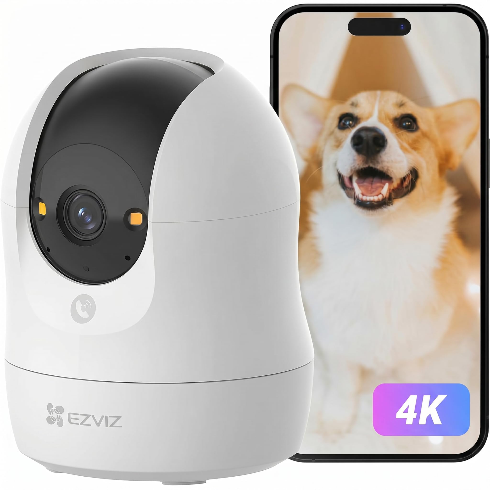 【2026新型】EZVIZ (イージービズ) 防犯カメラ C6N G1 4K ペットカメラ【800万画素 / 4K UHD画質 / 360°パンチルト/ 2.4G&5GHz/ 夜間撮影/自動追跡/動体検知/スマホ対応/室内カメラ/遠隔操作/アプリ通知/常時録画/高齢者介護/双方向会話/家族共有/プライバシーモード/アレクサ / 3年保証】