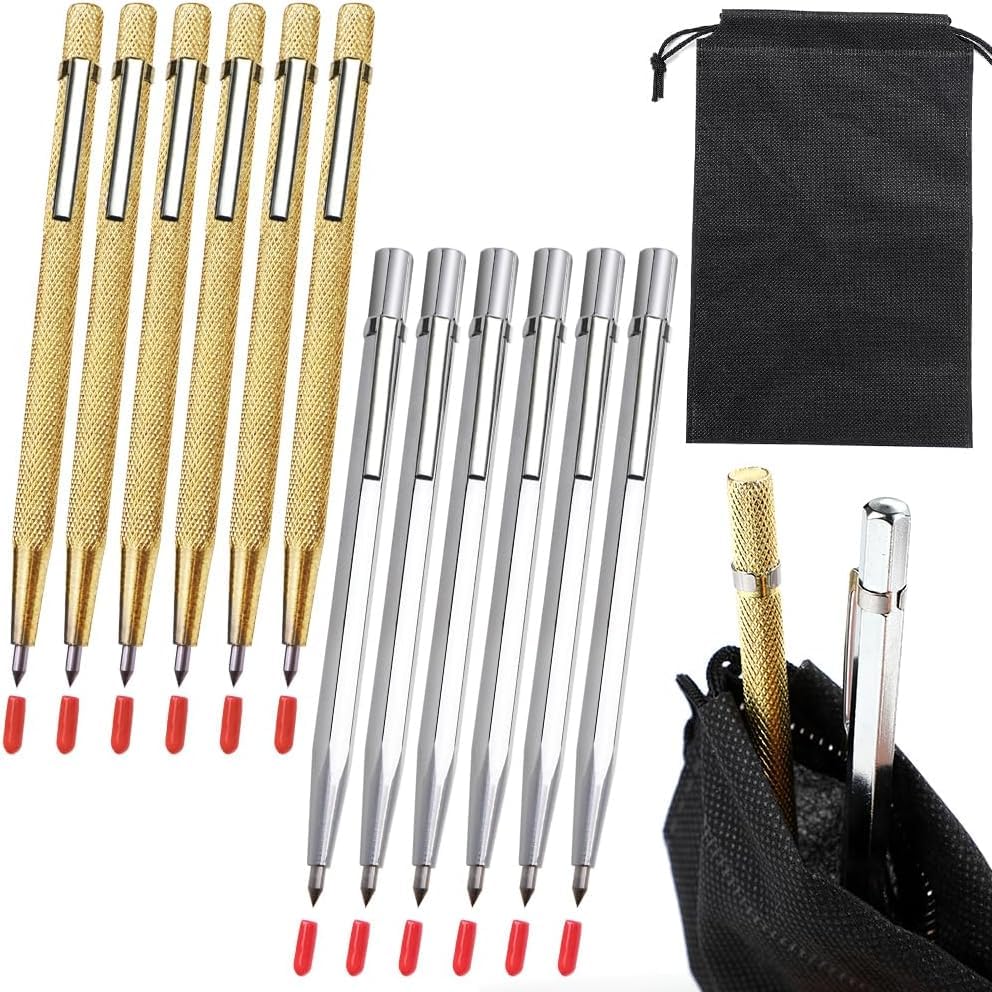 LZMDISU Tungsten Carbide Tip Scriber, Metal Etching Pen Carve Engraver Scribe Tools for Stainless Steel Ceramics, Glass