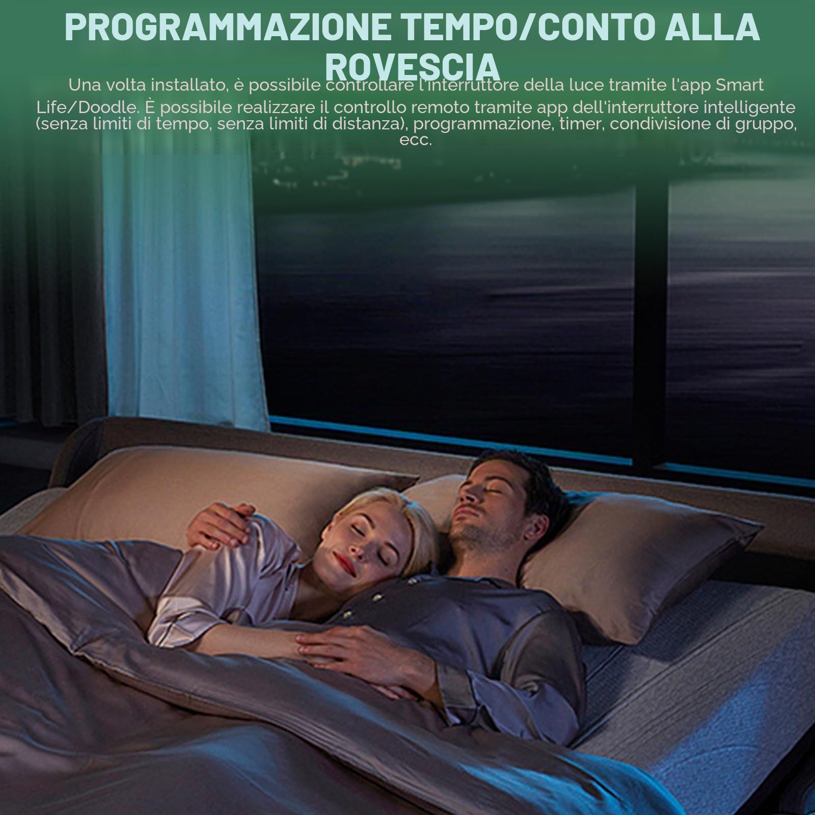 Modulo Mini Interruttore Intelligente WiFi a 2 Vie - 4 Pezzi Fai da te per Parete, Compatibile con App Tuya