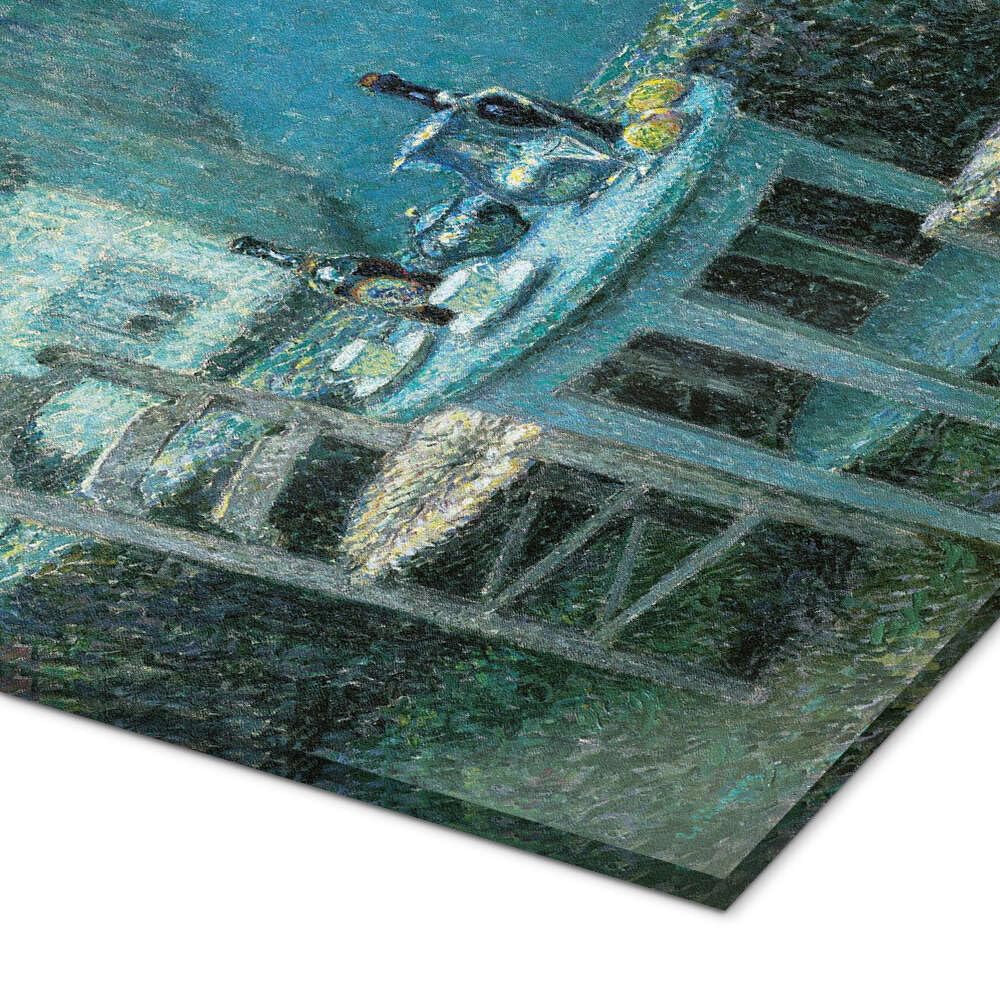 Posterlounge Une petite table au crépuscule Tableau en verre acrylique