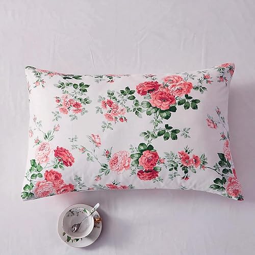 Vista 45 de Linda funda de edredón de fresa, tamaño individual XL, suave, 100% algodón, juego de ropa de cama de fresa rosa, ligero, funda de edredón para niños