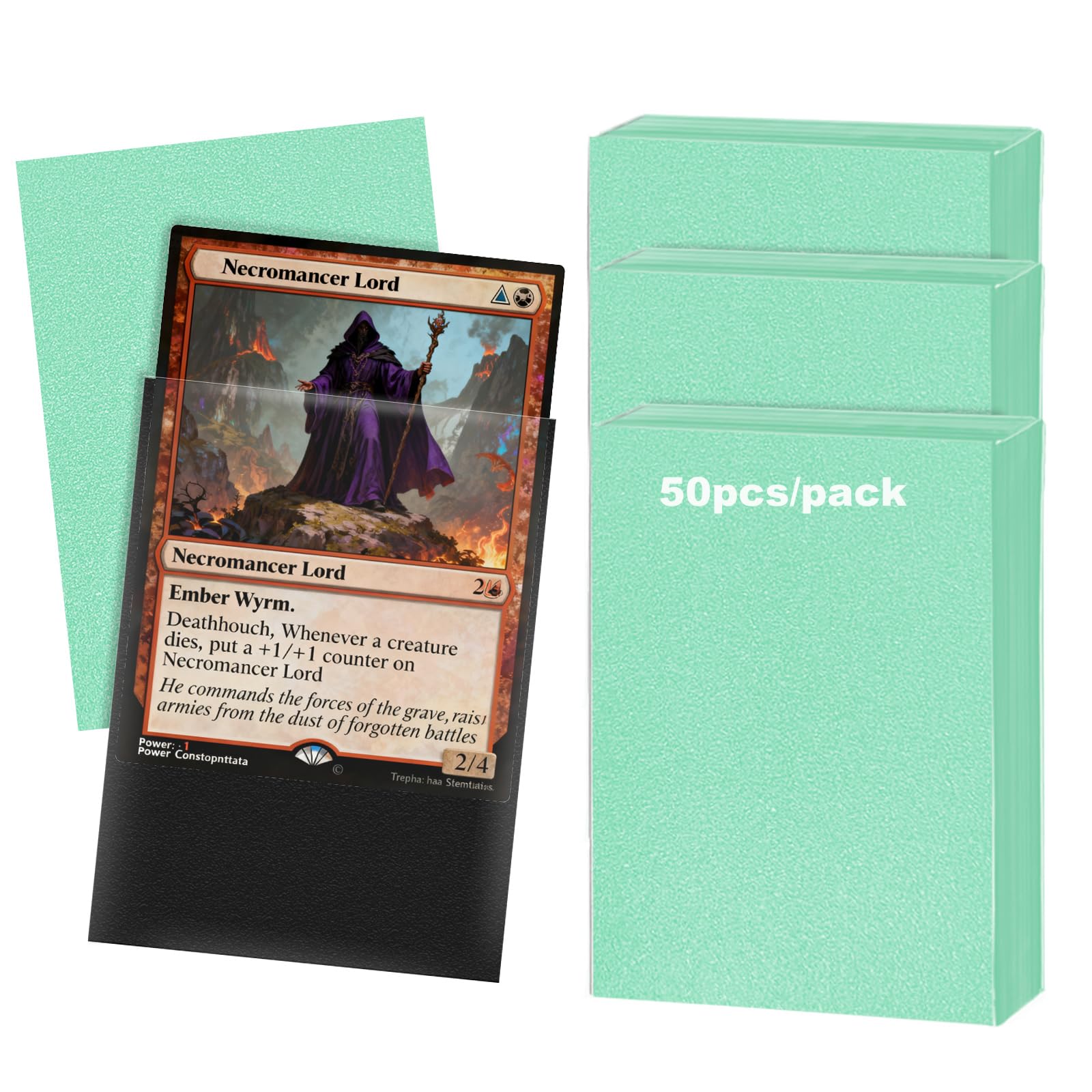 Premium Card Sleeves, 150 Sleeves 2.6''x3.6''(66x91mm) Compatible with Standard Sized Trading Card, Fit for MTG PTCG Game Card, Baseball Card, Sport Card