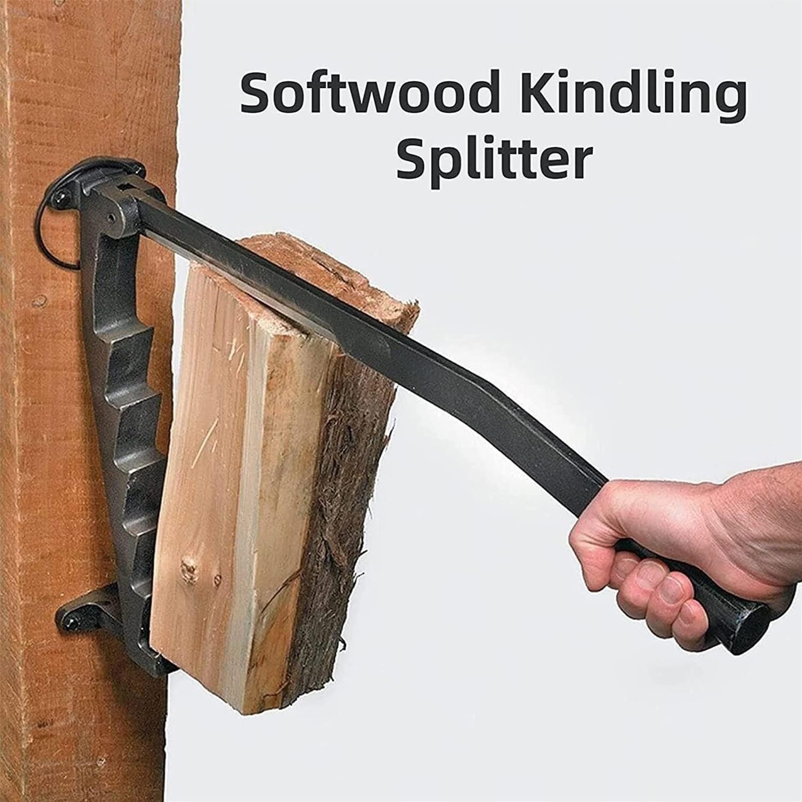 Ręczny rozgałęźnik do drewna opałowego, przenośny, montowany na ścianie, wydajny rozrusznik do drewna na kemping, do użytku na zewnątrz i wewnątrz, łatwy w obsłudze i lekki