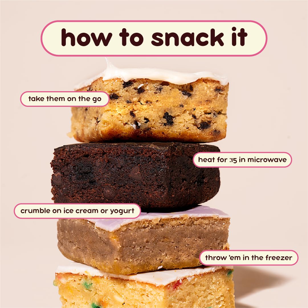 Prime Bites, snack ad alto contenuto proteico per brownie, a basso contenuto di carboidrati, confezione da 12 pezzi | 19 g di proteine, 5 g di collagene, senza glutine, dolcetto a basso contenuto di zuccheri, delizioso snack proteico