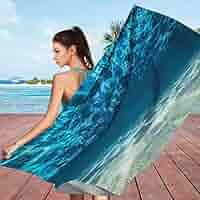 Heather Iron Beach Towel グラッシーグリーン Amazon.com: CHIFIGNO Yellow Green Gradient Large Beach