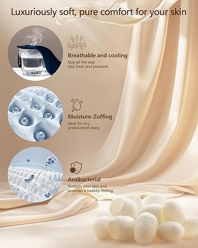 Miniatura 4 de Máscara de ojos de seda para dormir, suave y transpirable, tela de seda de morera natural orgánica, máscara opaca para dormir con correas