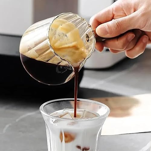 Miniatura 6 de NADEnVIE Glass Coffee Extraction Cup  Precision Brewing with Crystal Clear Elegance Engraved Measure High Temperature Resistance Scale Measuring