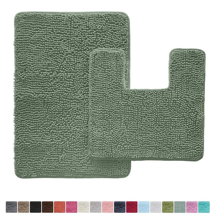 Buy Gorilla Grip Original Shaggy Chenille 2 Piece Area Rug Set