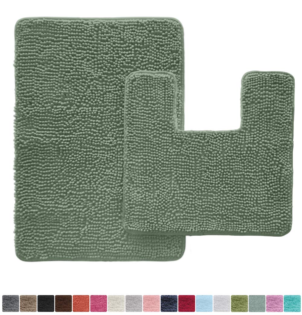 Buy Gorilla Grip Area Rug Set, Soft Chenille 2 Piece Sets, Toilet Base