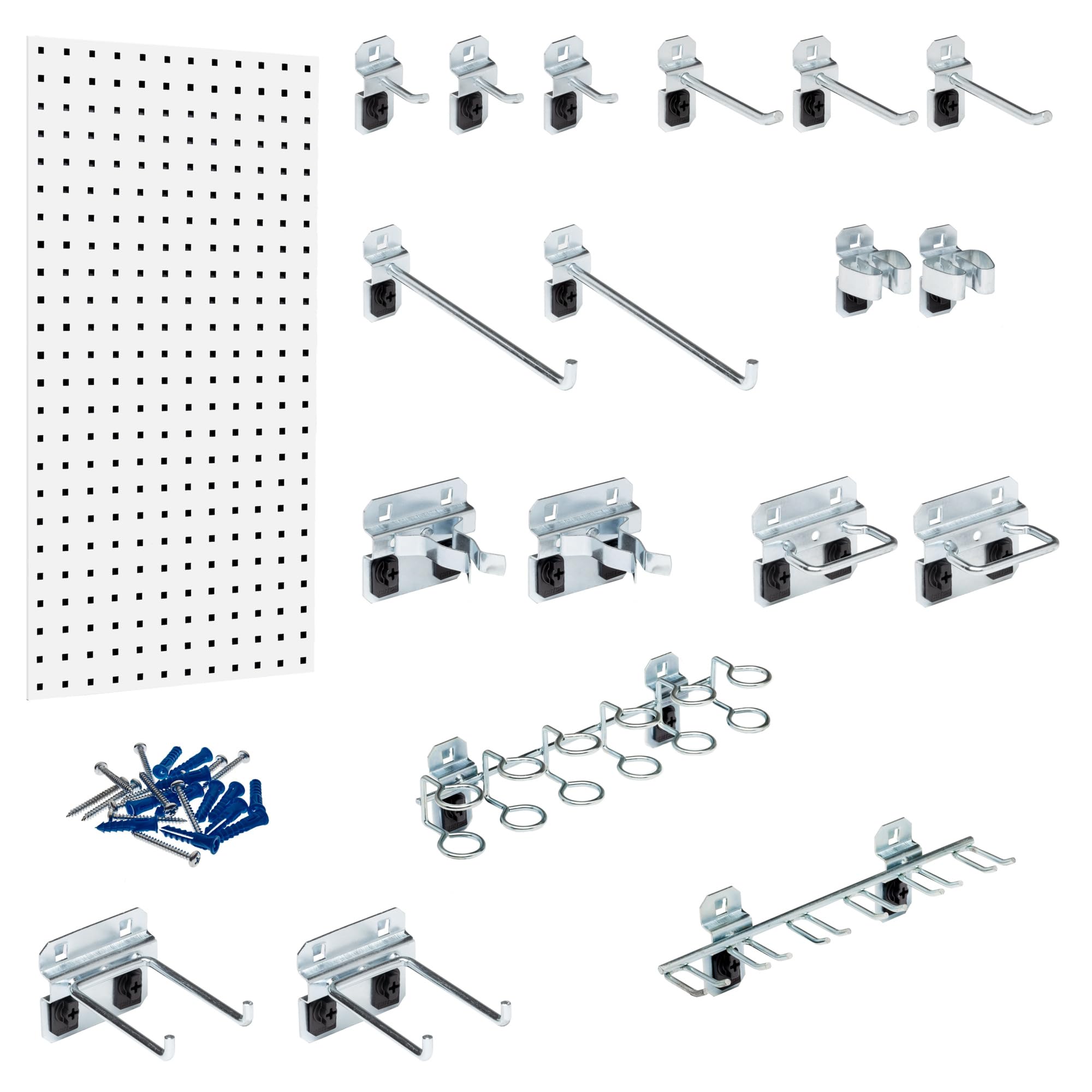 Triton LocBoard Kit - 18in. x 36in. Pegboard, White, Model LB18-1WH-Kit