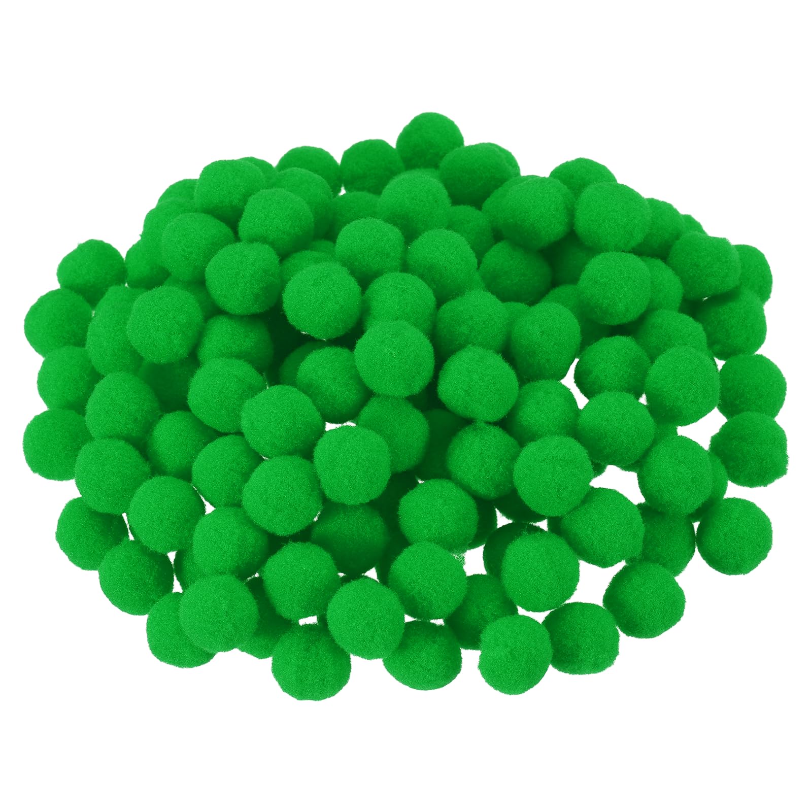 PATIKIL 0.8inch Pom Poms for Crafts, 150Pcs High Elastic Fuzzy Pastel Balls for Art Supplies DIY Creative Craft Material Handicraft Decorations, Green