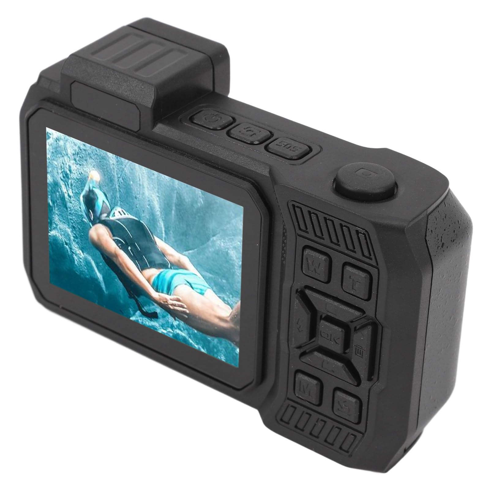 Appareil Photo Numérique étanche 4K 65 MP pour la Plongée en Apnée, Caméra sous-Marine à Double écran avec Mise au Point Automatique avec Batterie de 2 500 MAh, Indice
