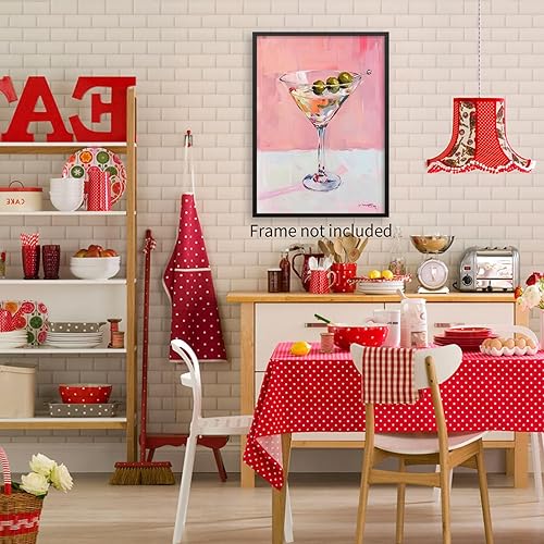 Miniatura 3 de Pósteres vintage de Martini rosa a la moda, cócteles, bebidas alcohólicas, impresiones artísticas de pared para el hogar, apartamento, cocina, bar,