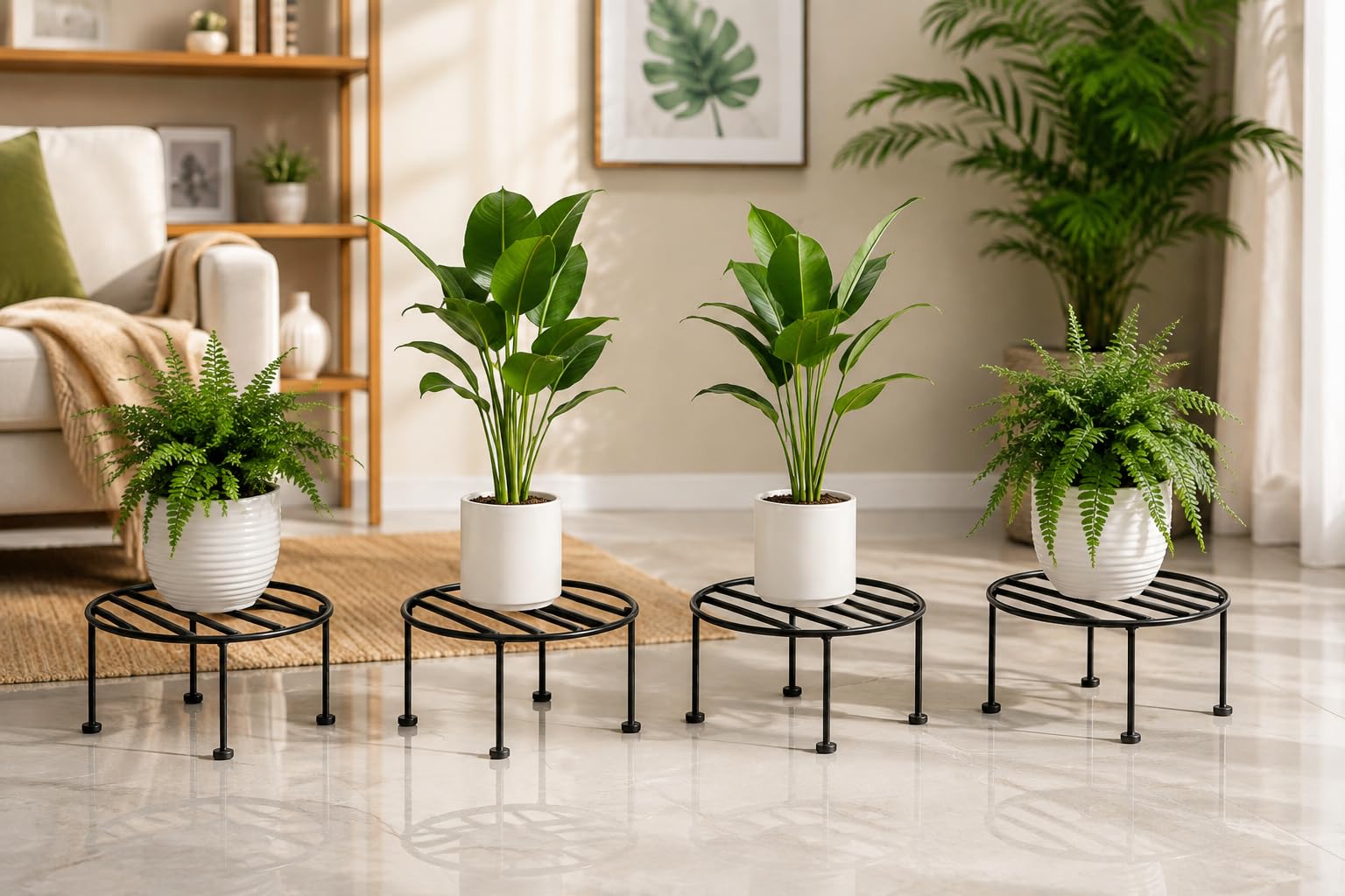 Metal Plant Stands - 2 Pack Black -5