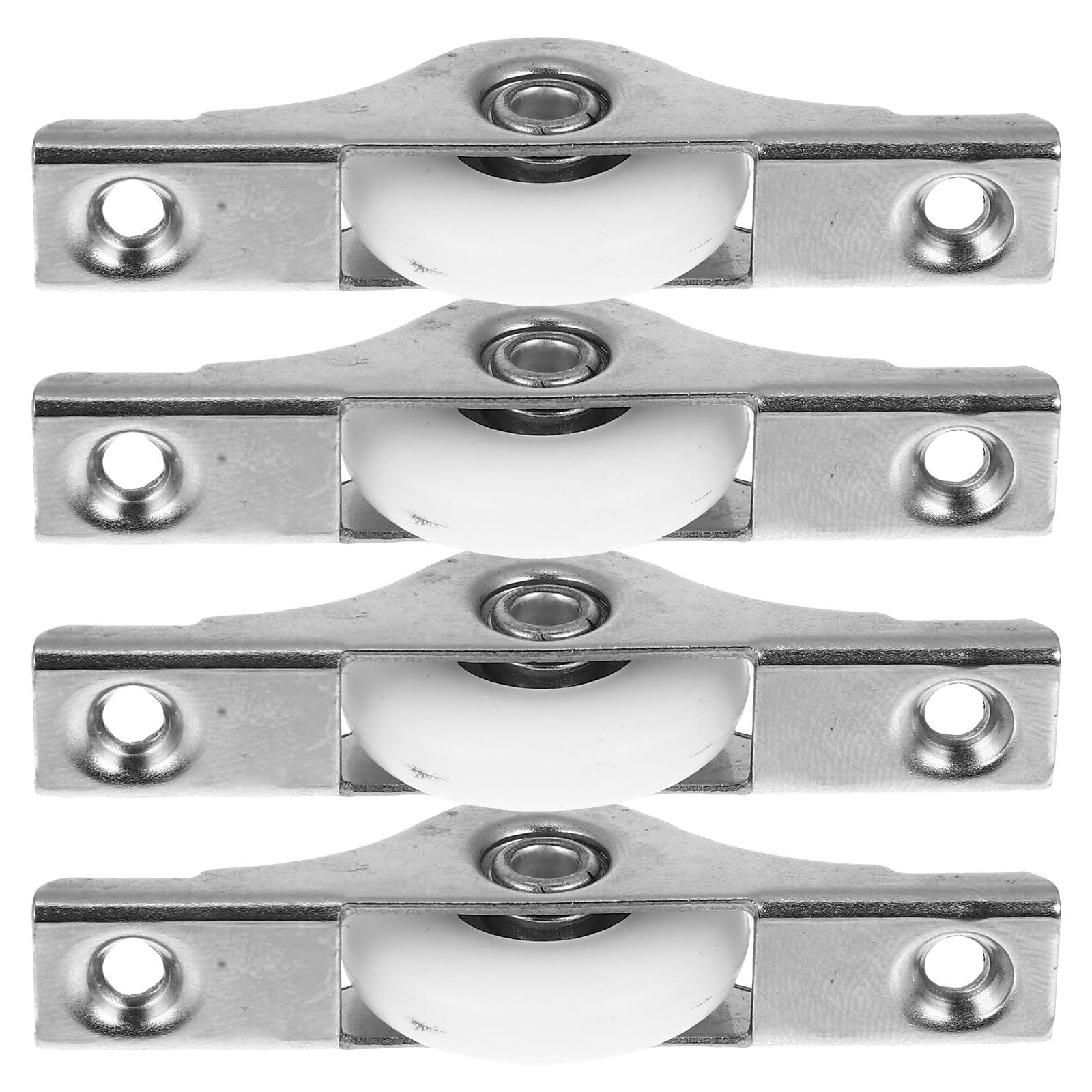 Guide Per Ante Scorrevoli - 4 Pezzi Da 1 Metro In Plastica Beige - Ruote Rulli Per Armadi E Porte - Foto 2