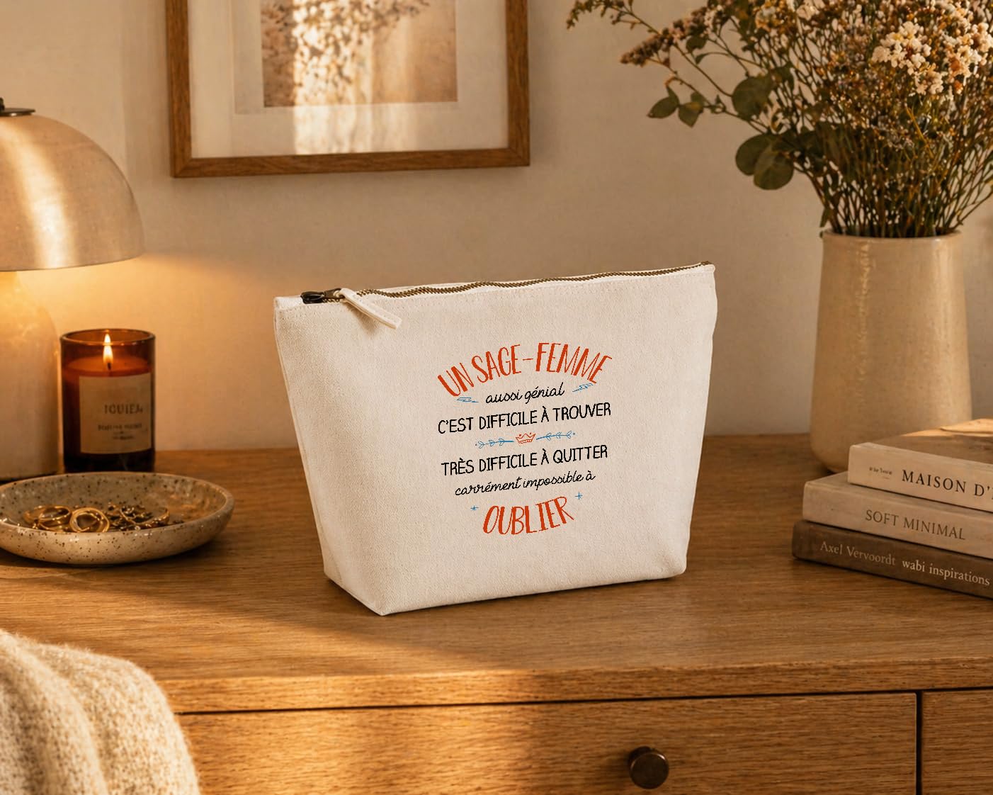 Trousse Une Sage-Femme Aussi géniale | Pochette Toilette Maquillage Idée Sac Cadeau