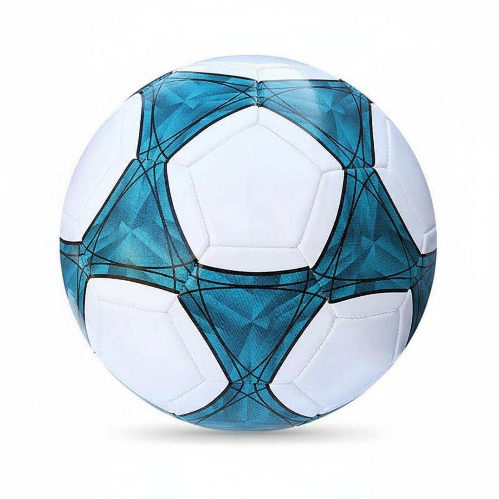 Classic Black and White Soccer Ball Official Size & Weight Machine-Stitched Soccer Ball Construction Machine Stitched Football for Junior, Park Star Blue Size 2-image-22