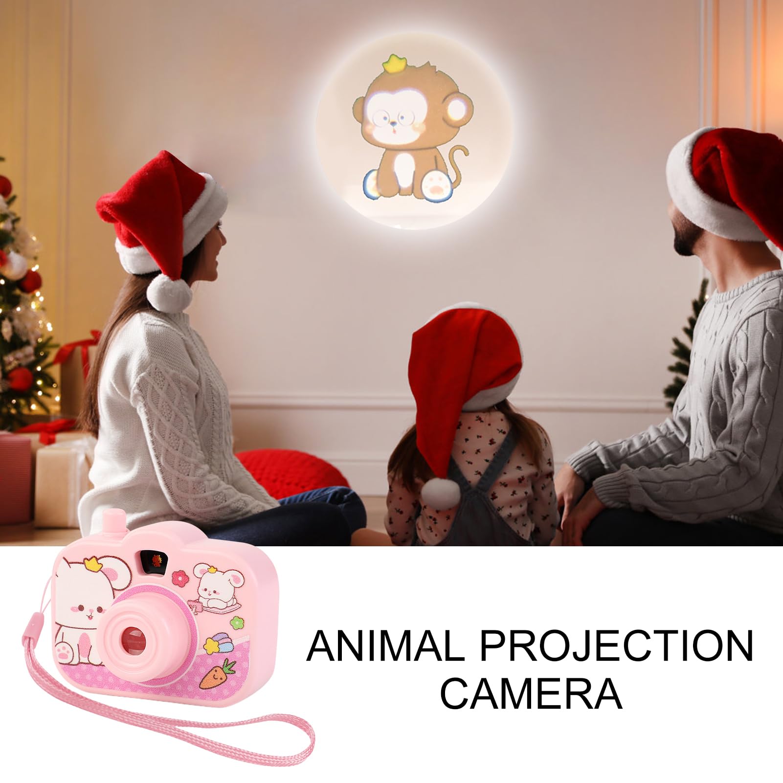 Projection Camera - Animal Image Projector | Fun Portable Night Light Toy with Rotating Slides, Educational Cognition Projector for Kids, Bedtime , Classroom and Home Use