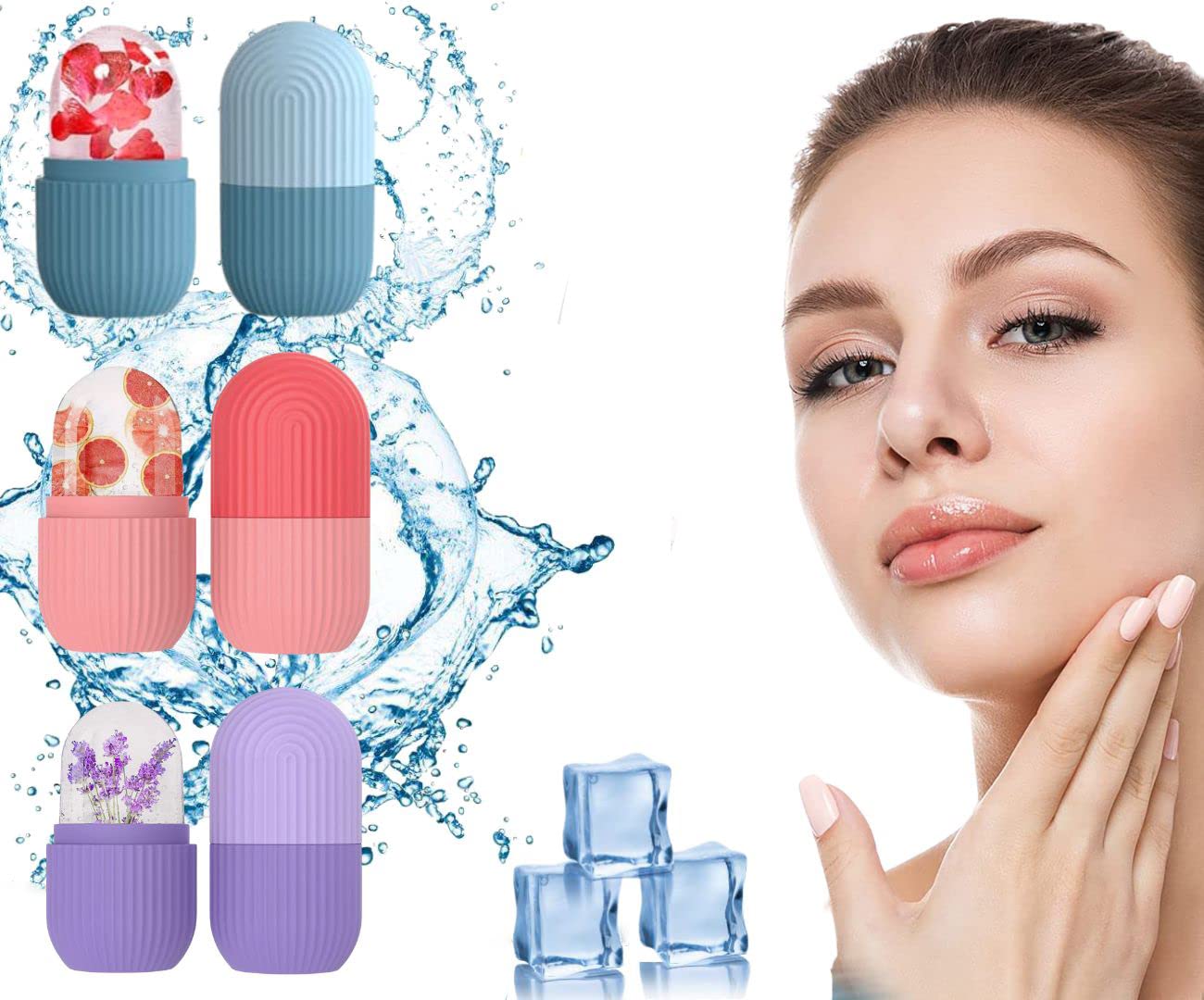 Niyamax Ice Roller Silicon Natural Facial Treatment Massager For Glowing Face, Eyes Neck and Body Massage Beauty Skin Care Reusable Tools Removing Puffiness, Tightening (Green) (B0BXL4H5HB) Amazon Price History, Amazon Price Tracker