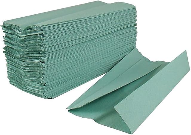 2Work KF03801 Green 1-Ply C-Fold Hand Towel (Pack of 2880) HC128GRVW