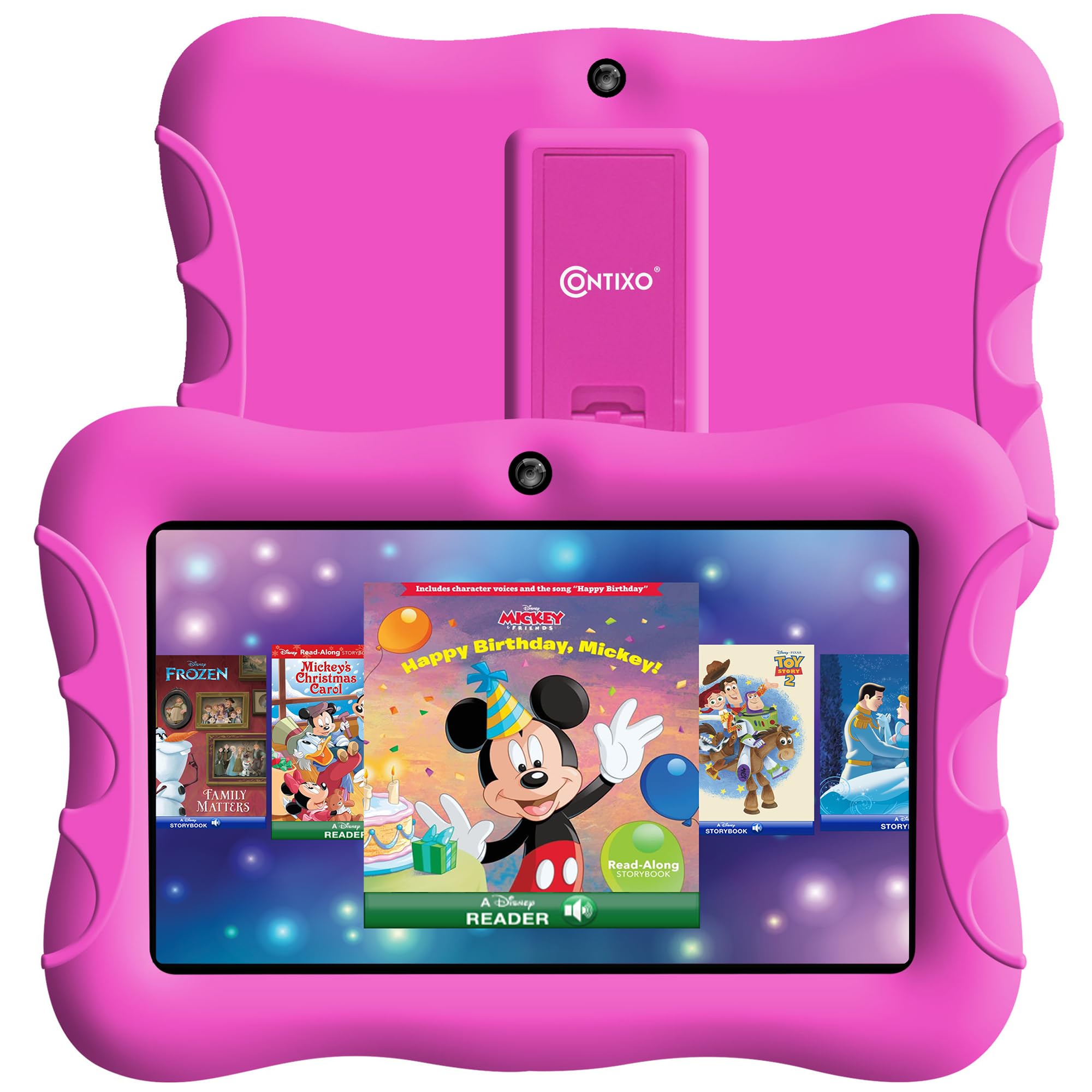 contixo IZI V9 2GB RAM 32 GB ROM 7 inches Kids Tablet, Android 10, Educational Kids, Parental Control Pre Installed Learning Game Apps with Wi-Fi Bluetooth Tablets for Kids 6+ Age (Pink)