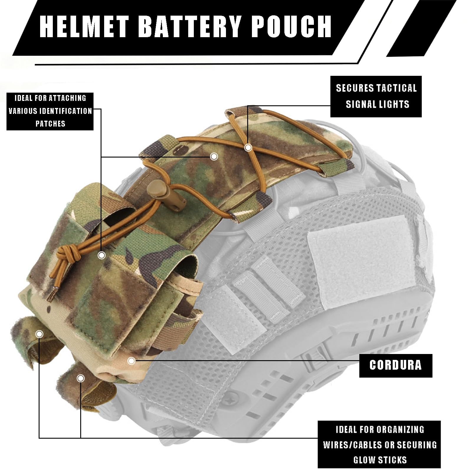 Kask taktyczny z szybkim uderzeniem z mikrofonem i słuchawkami, regulowany z futerałem na kask, idealny do Airsoft, Cosplay i wojskowego sprzętu taktycznego