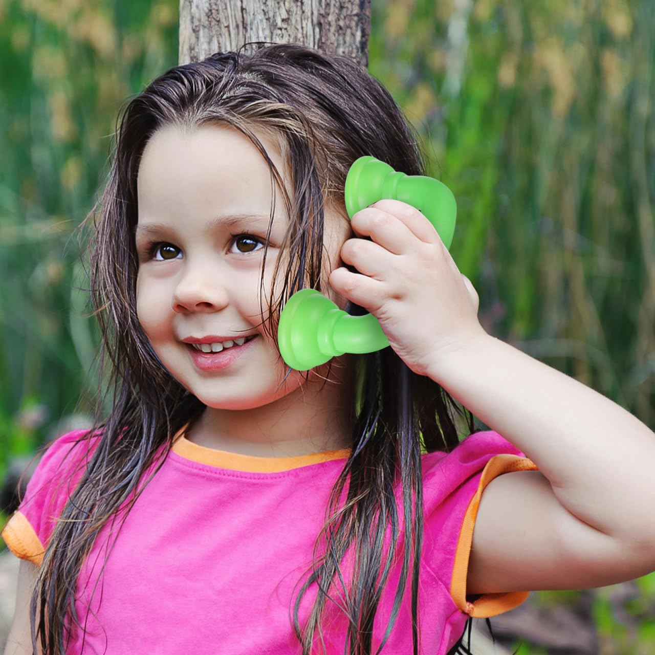 Angoily Combiné de téléphone pour enfants Jouet Téléphone chuchoteur pour orthophonie et de la prononciation Plastique silencieux de lecture pour les tout-petits