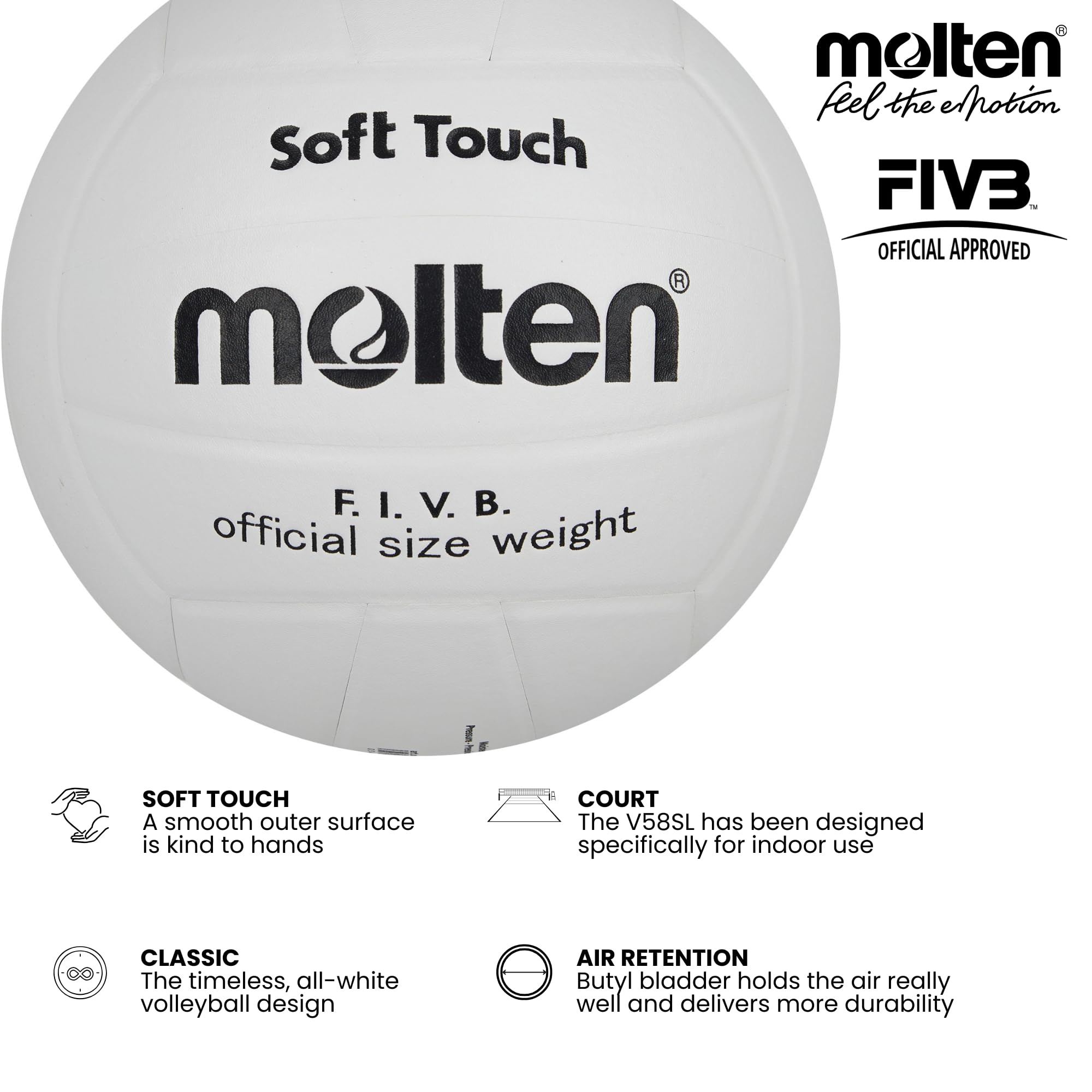 Molten Volleyball v58sl - White