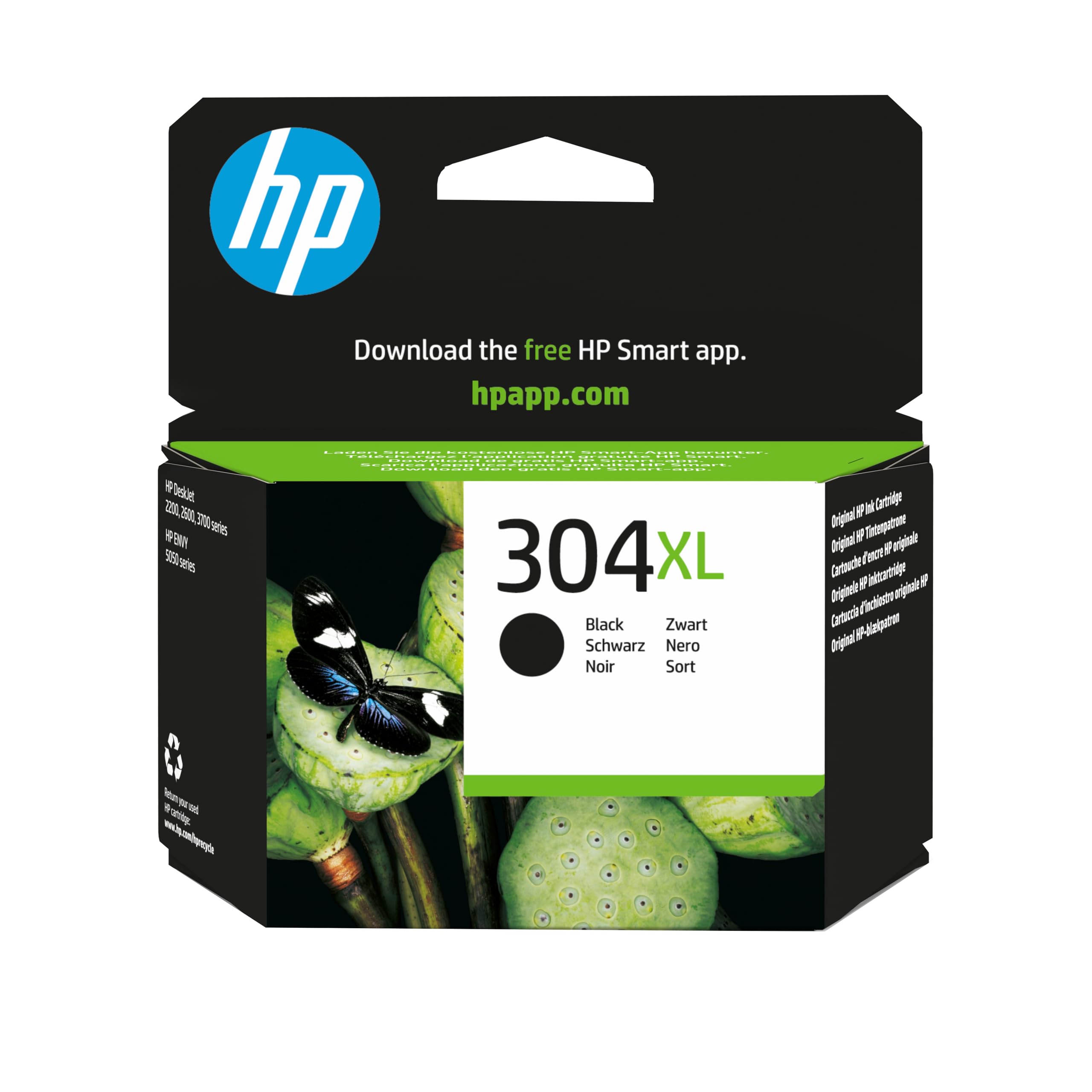 HP 304XL (N9K08AE) Original Druckerpatrone Schwarz mit hoher Reichweite für HP DeskJet 26xx, 37xx, ENVY 50xx