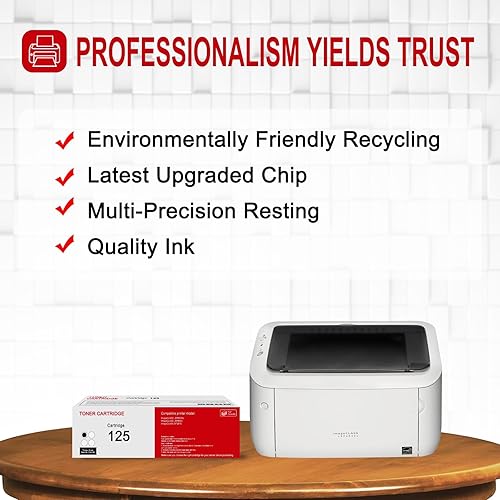 Miniatura 5 de 1 paquete de 125 3484B001AA cartucho de tóner negro compatible CRG 125 3484B001AA repuesto para impresora Canon ImageCLASS LBP6030w ImageCLASS