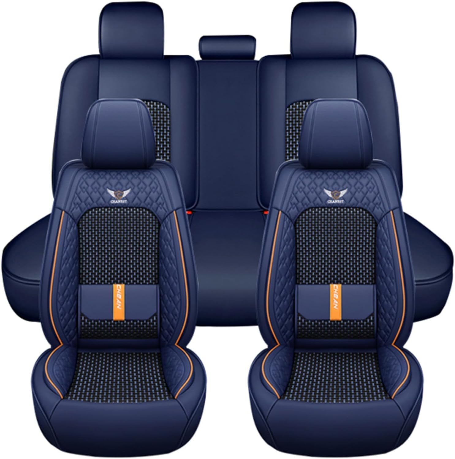 5-Seat Universal Car Seat Covers - Full Set Breathable Mesh Seat Protectors for Cars, Trucks & SUVs (Blue)