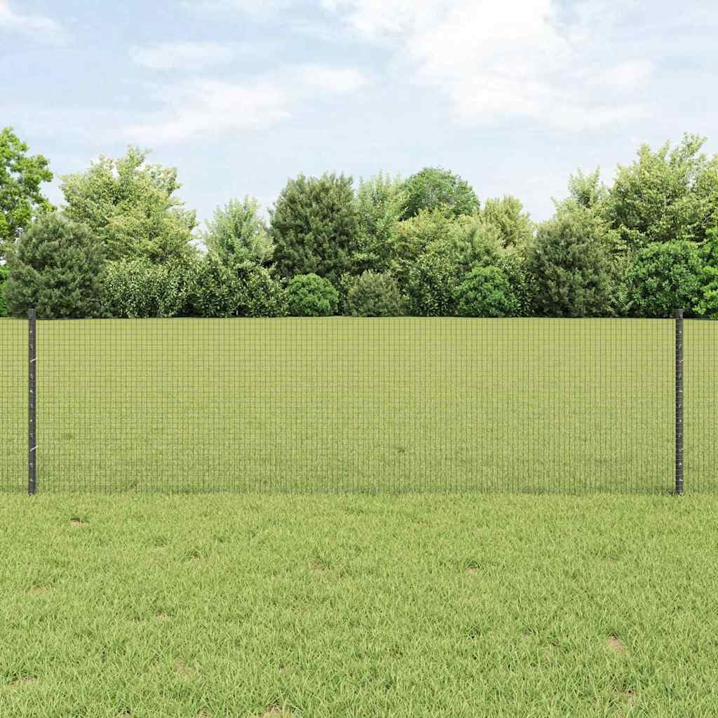 Set di pannelli di recinzione modulari grigi con pali per giardino e terrazza, superficie verniciata a polvere resistente alle intemperie, design personalizzabile per privacy e sicurezza