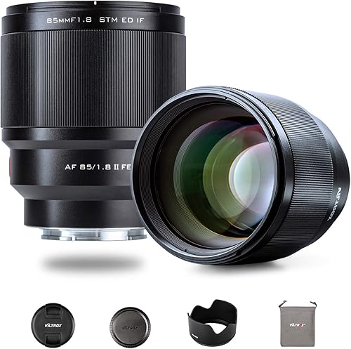 VILTROX 3.346in F1.8 Mark II Auto Focus Full Frame Lens para Sony E Mount, STM Large Aperture Medium Telephoto Portrait Fixed Focus Lens para Sony