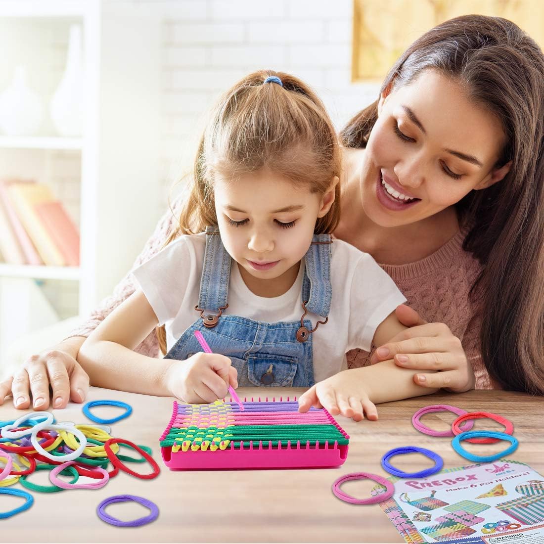 Generic Adzoni Weaving Loom Kit Toys for Kids and Adults Potholder Loops Crafts Pot Holder Loom Knitting Kits and Gifts for Girls and Beginners