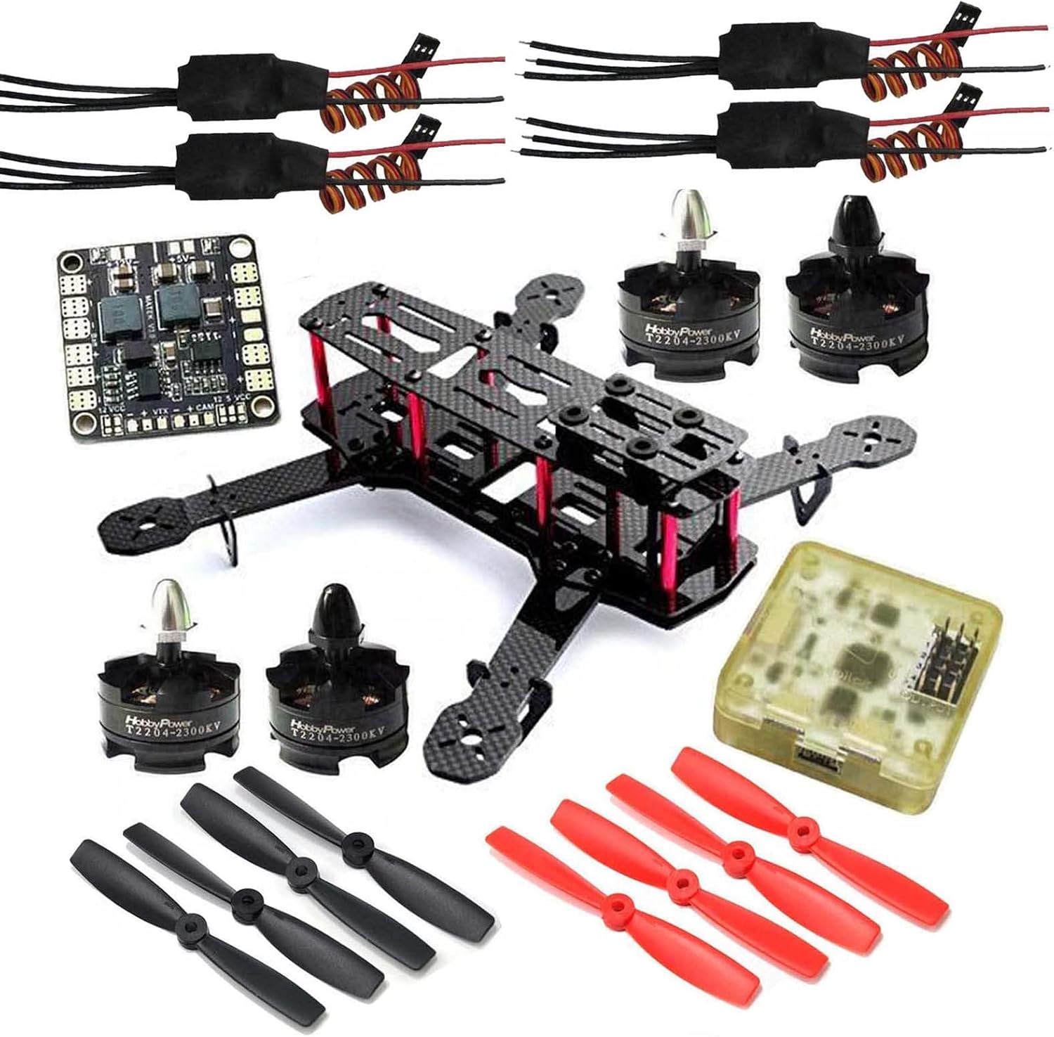 Top Brands Hobbypower Carbon 250mm Quadcopter with MT2204 2300KV Motor + BLHeli 12A ESC + CC3D Flight Control Board + 5045 Props for QAV250 Mini FPV Drone Buy 2 get 3 Hobbypower Carbon 250mm Quadcopter with MT2204 2300KV Motor + BLHeli 12A ESC + CC3D Flight Control Board + 5045 Props for QAV250 Mini FPV Drone