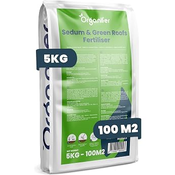 NPK 9-2-7 Fertiliser for Sedum and Roof Greening 5 kg = 100 m2 Long-term fertiliser for sedum roofs strong growth prevention of bald spots with magnesium. Organifer