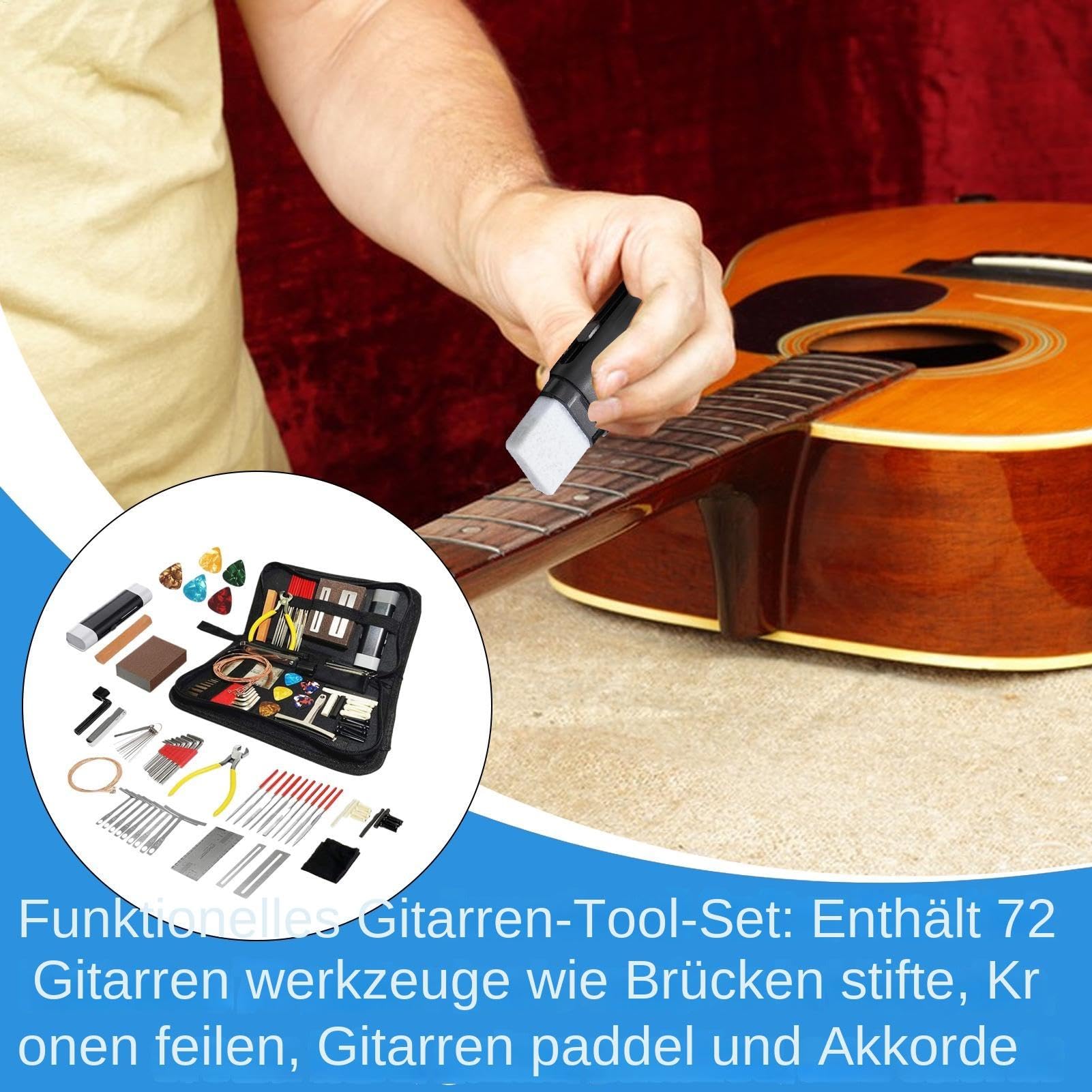 Kit De Herramientas Para Guitarra Eléctrica Set cuidado y accesorios