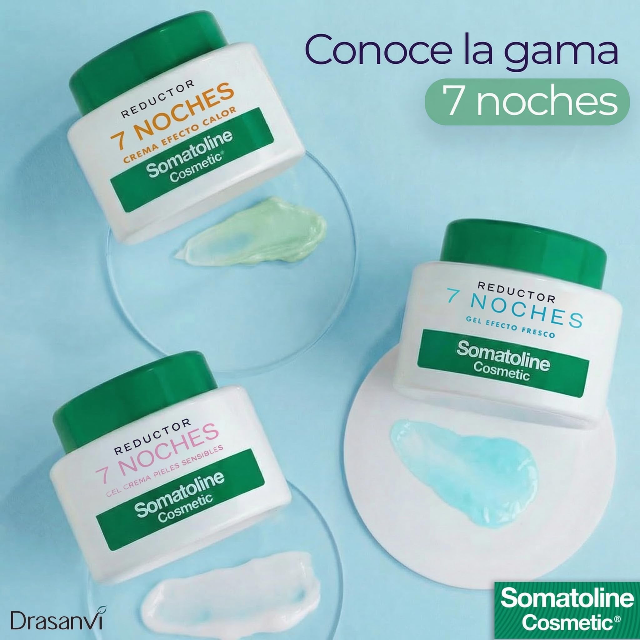 Somatoline Cosmetic Reductor 7 Noches Gel Fresco 400 ml | Tratamiento Reductor Corporal y Drenante | Ayuda a Reducir la Apariencia de Grasa Localizada y Celulitis | Abdomen, Cintura, Piernas y Muslos | Reductor 7 Noches