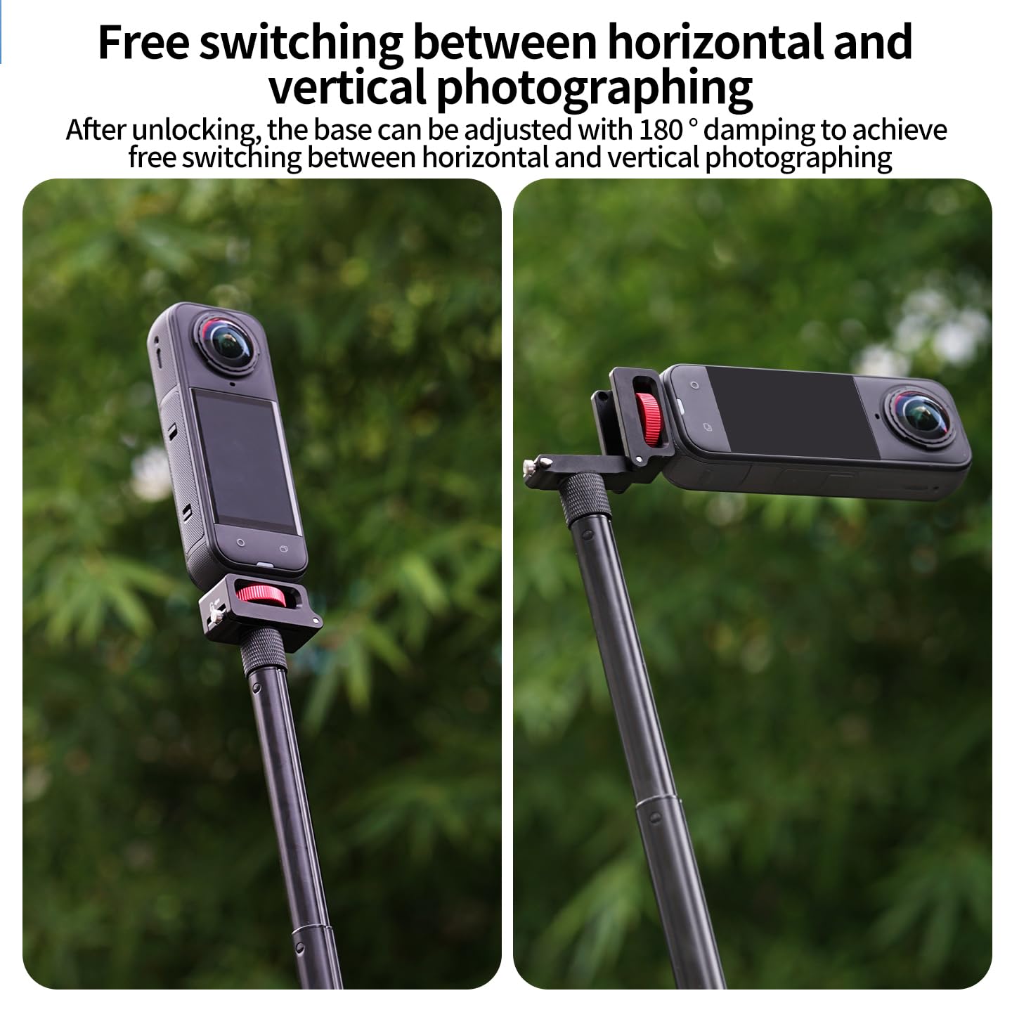 Uniwersalny adapter do szybkiego montażu aparatu, 1/4 śrubowy wspornik podstawy kompatybilny z Osmo 360, X5, X4 Air, X4 i statywami, kij do selfie (typ C)
