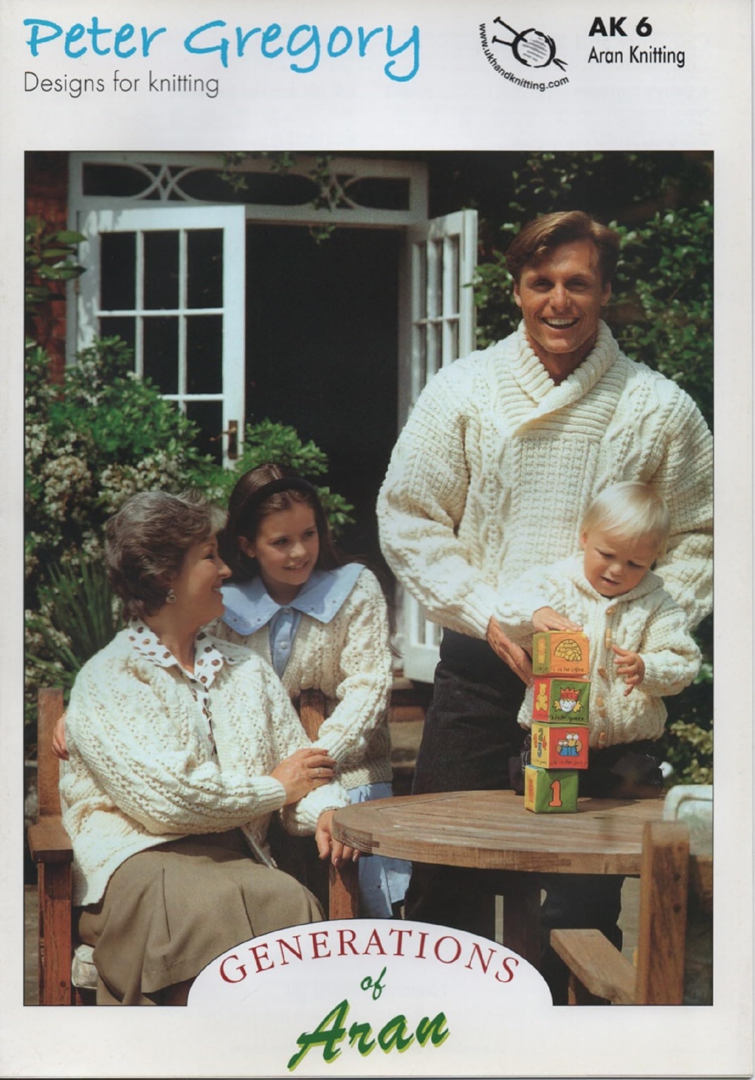 Peter Gregory Knitting Pattern Booklet Generations of Aran Family Outfits AK6
