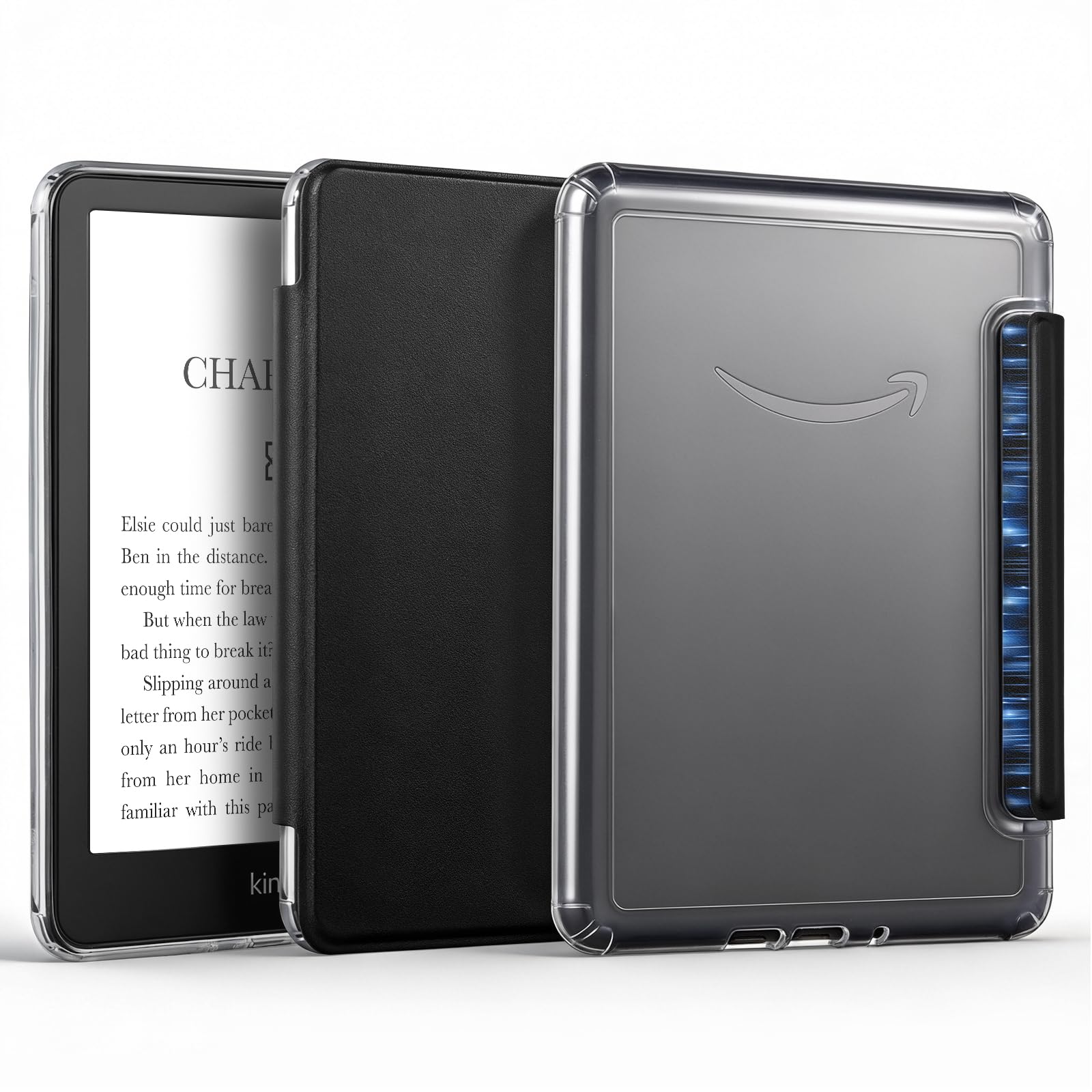 Detachable Magnetic Case for 6.8" Kindle Paperwhite 11th Gen 2021,Black